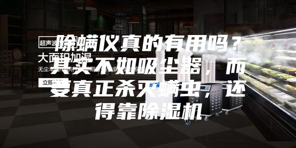 除螨儀真的有用嗎？其實不如吸塵器，而要真正殺滅螨蟲，還得靠除濕機