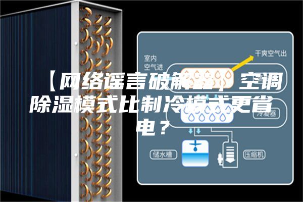 【網(wǎng)絡(luò)謠言破解器】空調(diào)除濕模式比制冷模式更省電？