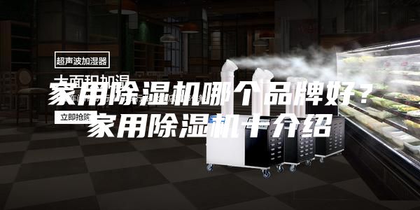 家用除濕機哪個品牌好？家用除濕機十介紹