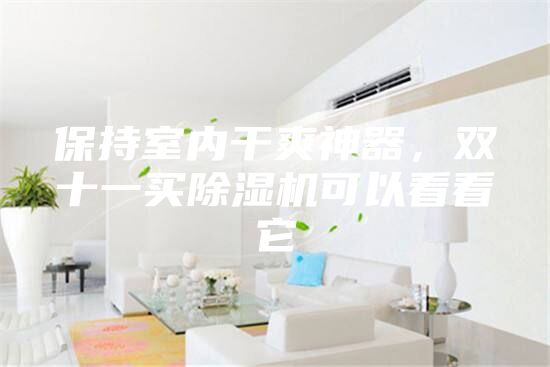 保持室內干爽神器，雙十一買除濕機可以看看它