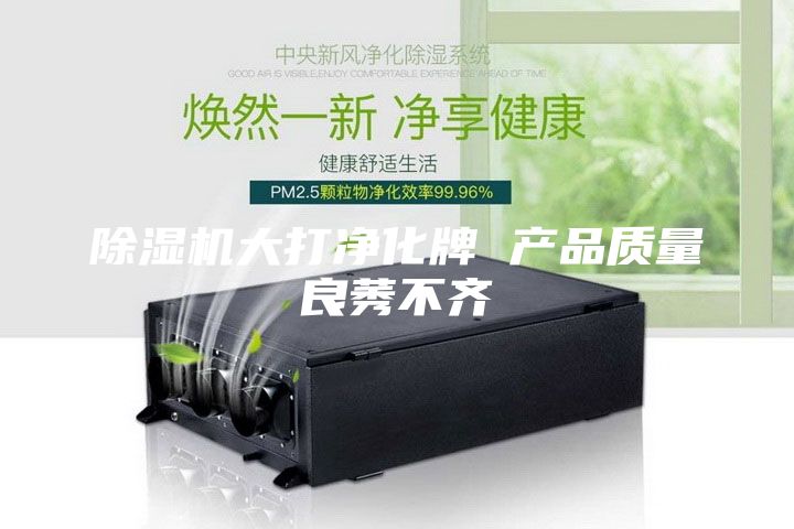 除濕機大打凈化牌 產品質量良莠不齊